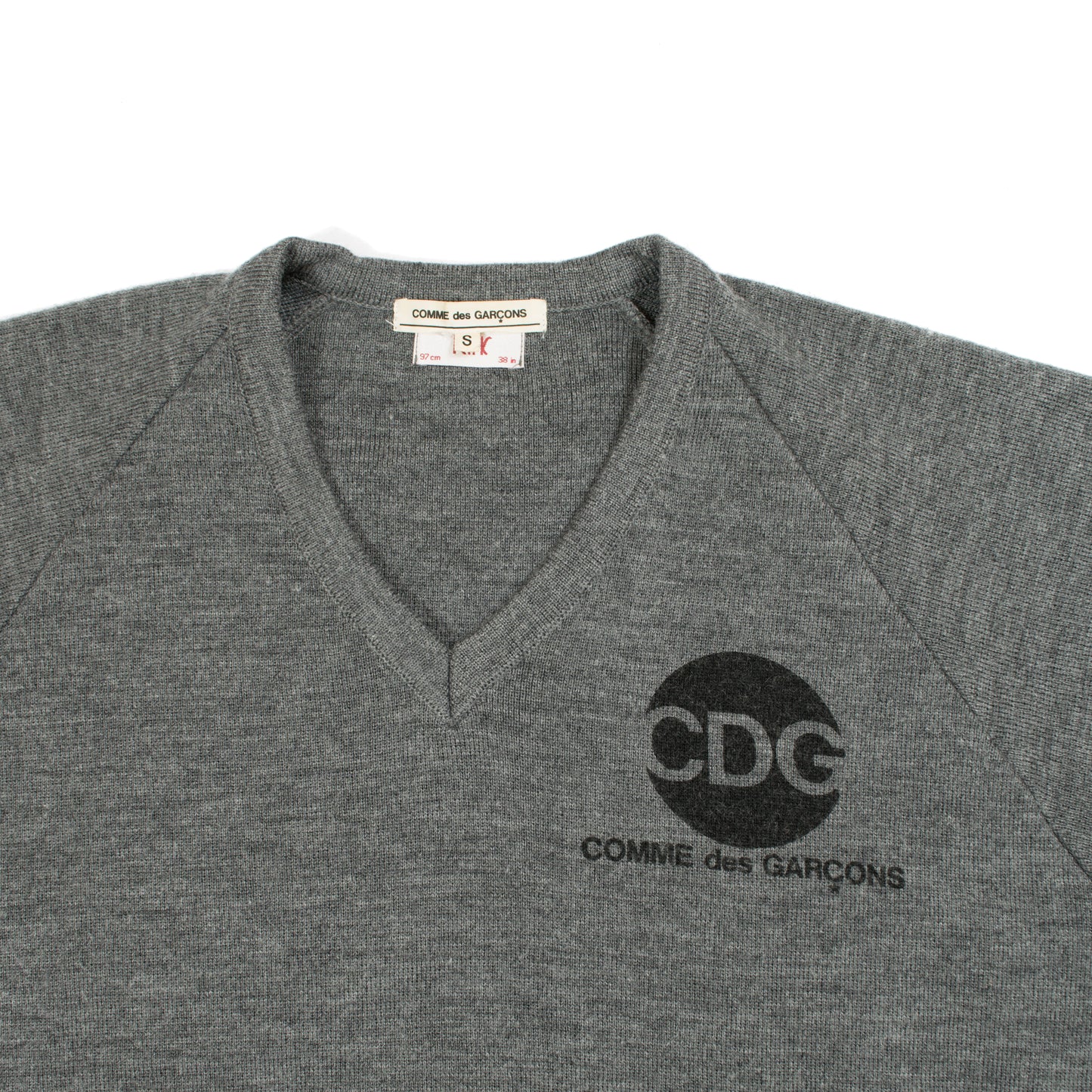 Comme des Garçons x Charles Kirk V-Neck Knit "CDG" Sweater (2011AD)