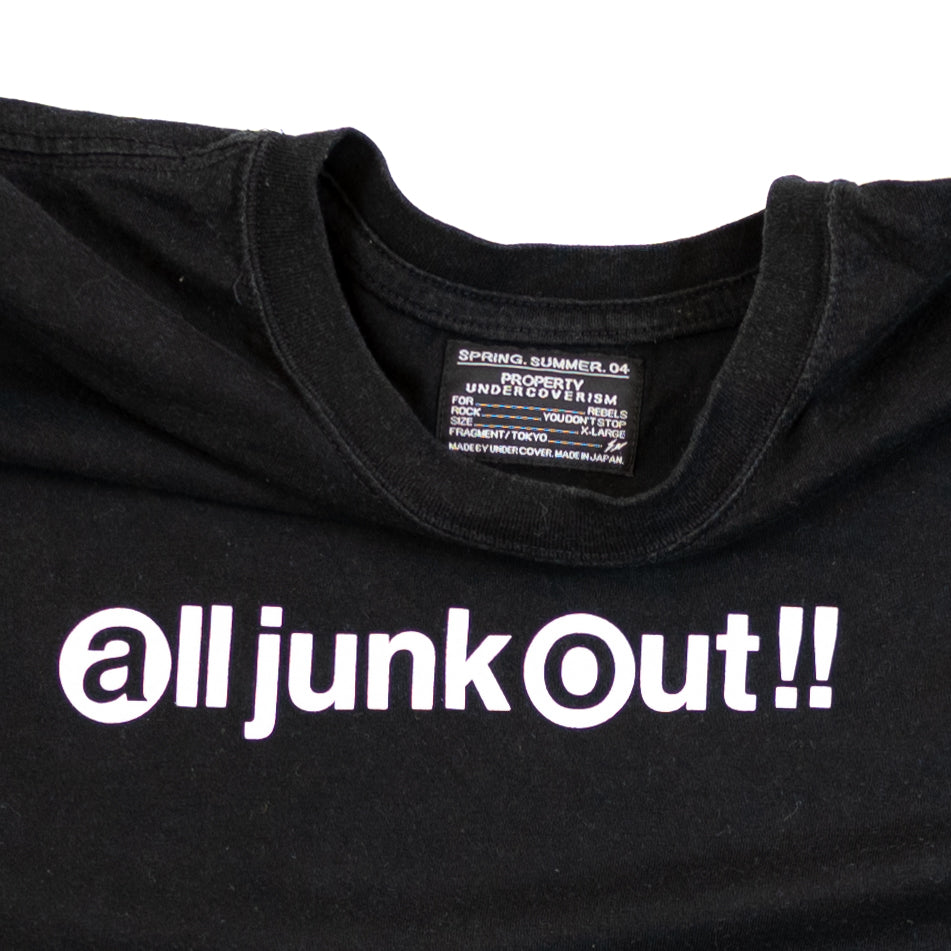 Undercover x Fragment Design 'all junk out!!' Print T-Shirt (2004SS)