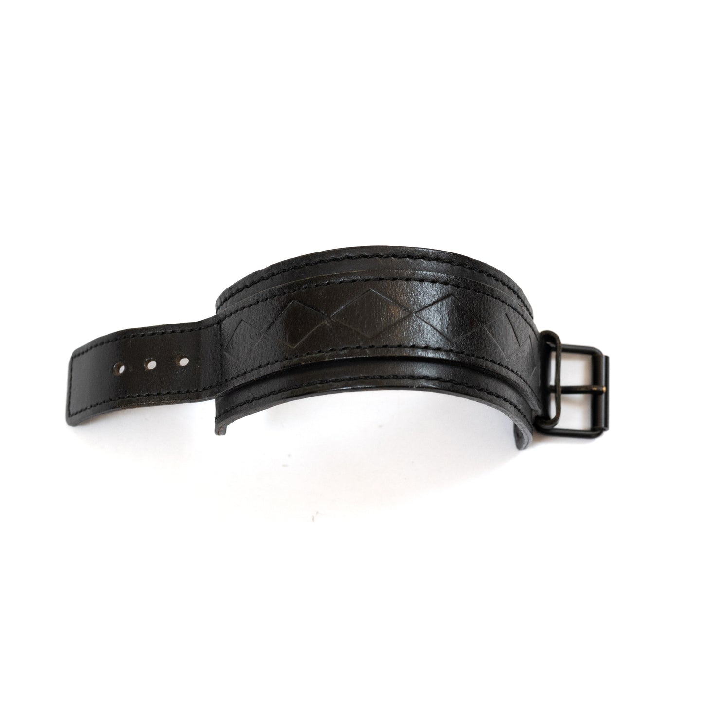 Neighborhood Black Leather Wristband